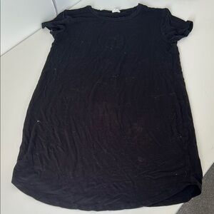 Garage Black Casual Mini Dress Crew Neck Short Sleeve